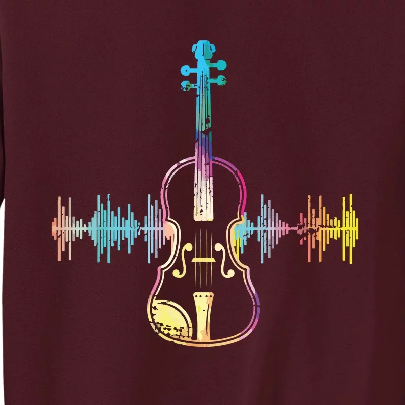 Music Notes Classical Musician Violin Player Gift Violin Tall Sweatshirt