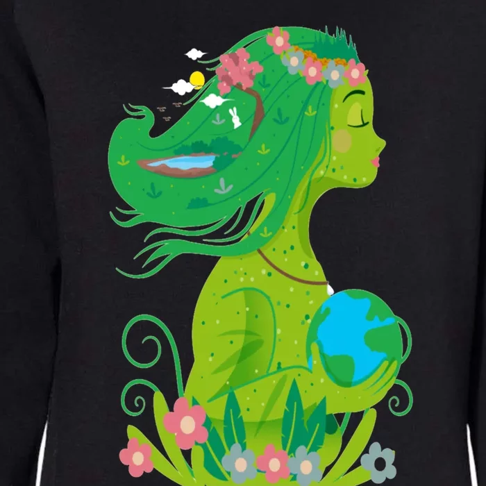 Mother Nature Conservation Earth Earth Day Druid Gift Meaningful Gift Womens California Wash Sweatshirt