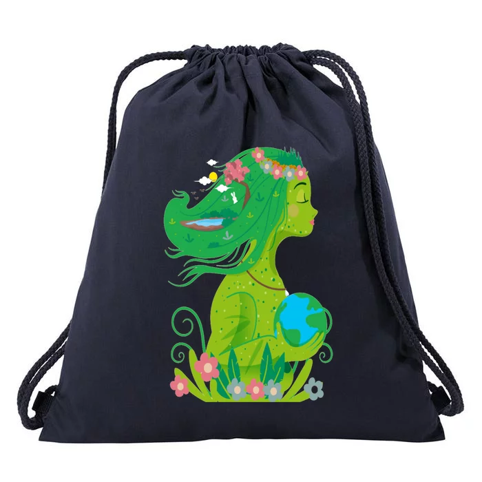 Mother Nature Conservation Earth Earth Day Druid Gift Meaningful Gift Drawstring Bag