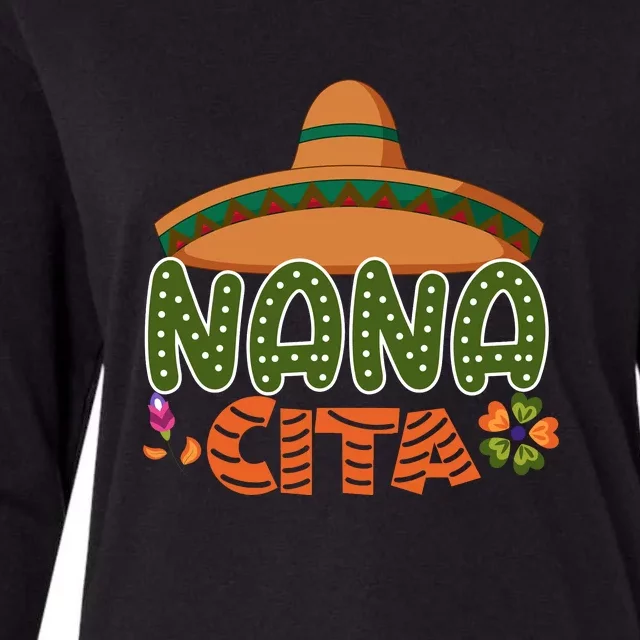 Mexican Nanacita Cinco De Mayo Mother's Day Womens Cotton Relaxed Long Sleeve T-Shirt