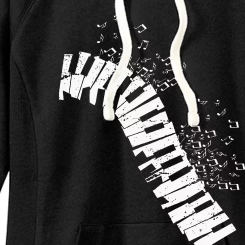 Music Notes Classical Music Instrument Piano Women's Fleece Hoodie