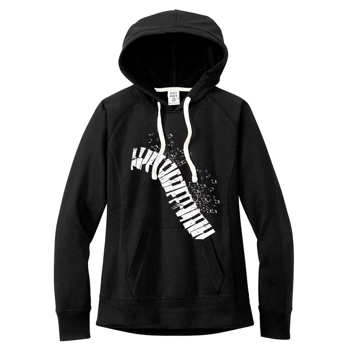 Music Notes Classical Music Instrument Piano Women's Fleece Hoodie