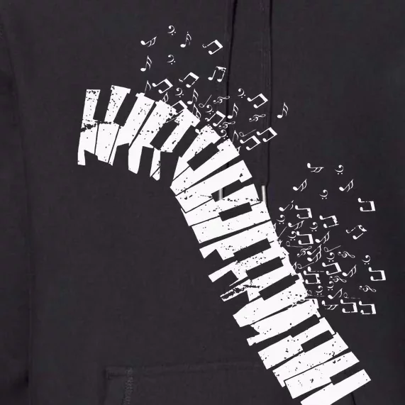 Music Notes Classical Music Instrument Piano Premium Hoodie