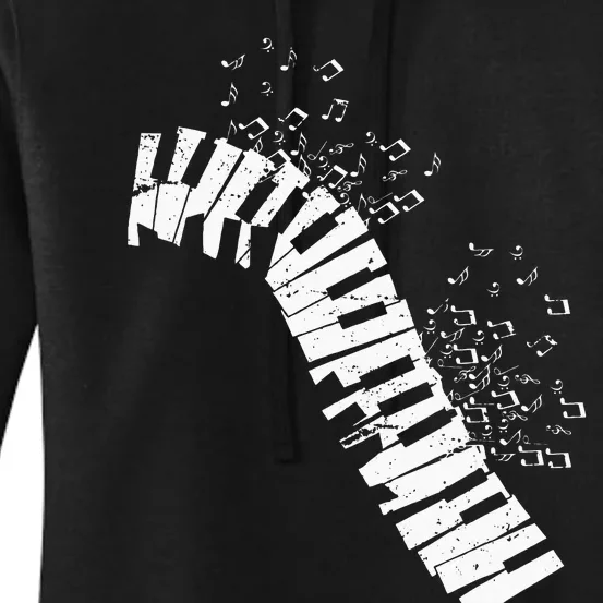 Music Notes Classical Music Instrument Piano Women's Pullover Hoodie