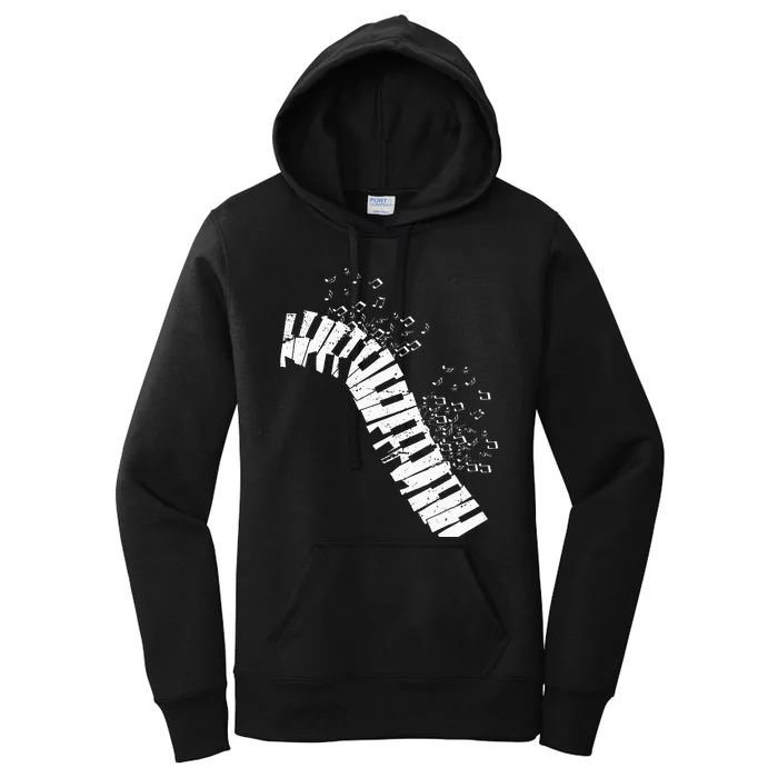 Music Notes Classical Music Instrument Piano Women's Pullover Hoodie