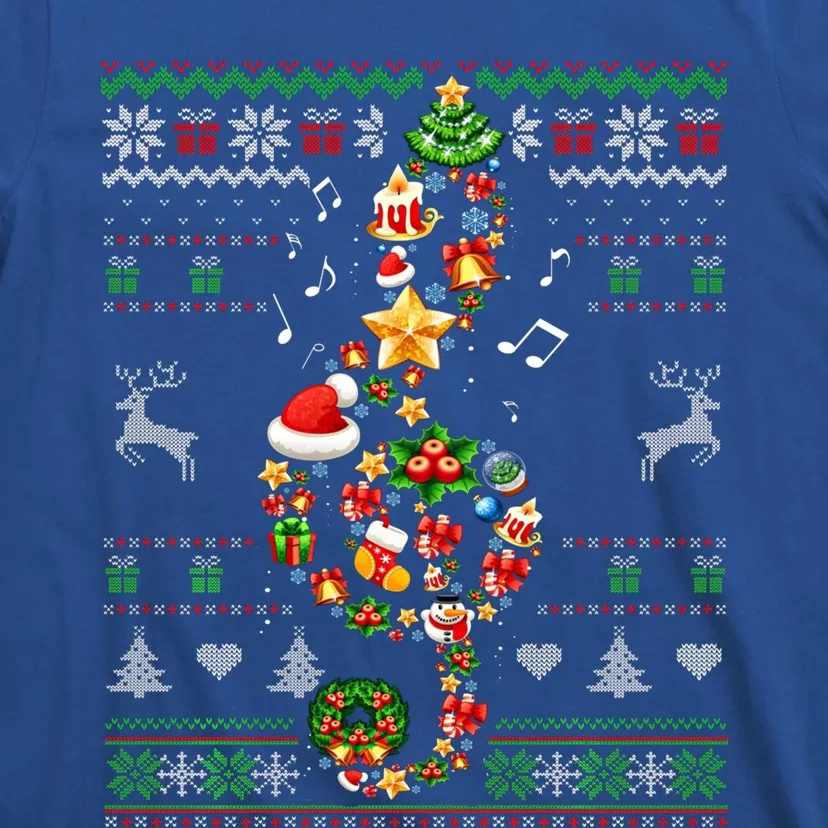 Music Note Christmas Ugly Sweater Musical Teacher Sing Carol Great Gift T-Shirt