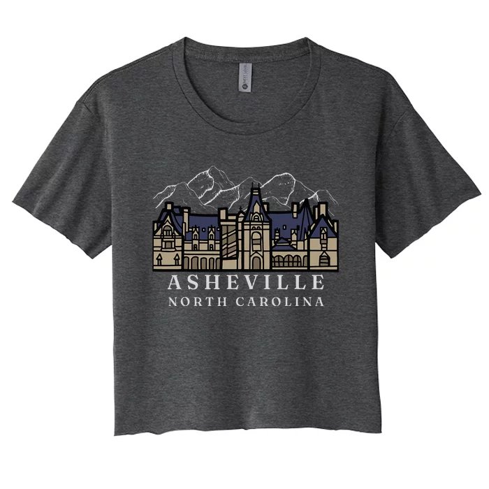 Mountains North Carolina Asheville Biltmore Women's Crop Top Tee