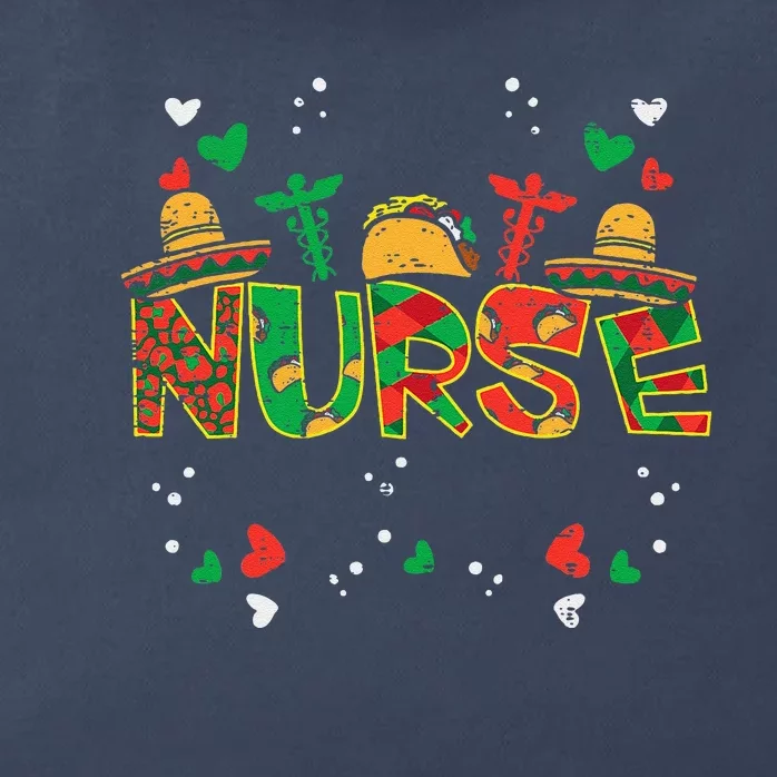 Mexican Nurse Cinco De Mayo Nurse Women Scrub Top Rn Icu Er Zip Tote Bag