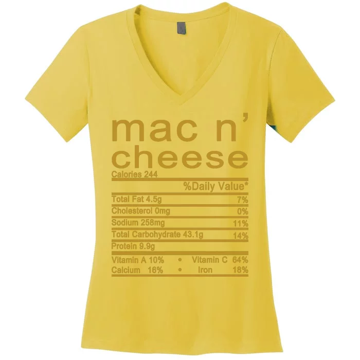 Mac N' Cheese Thanksgiving Dinner Women's V-Neck T-Shirt