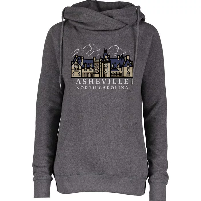 Mountains North Carolina Asheville Biltmore. Womens Funnel Neck Pullover Hood