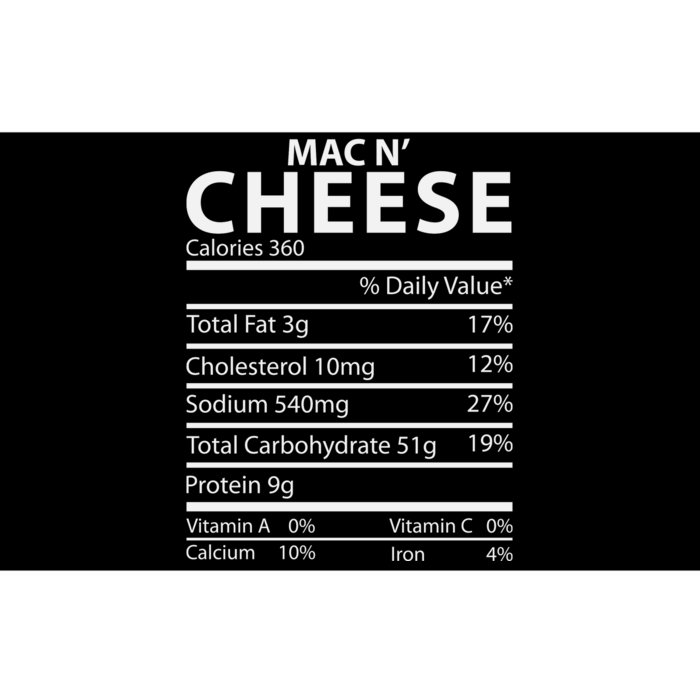 Mac N' Cheese Nutrition Facts Family Matching Bumper Sticker