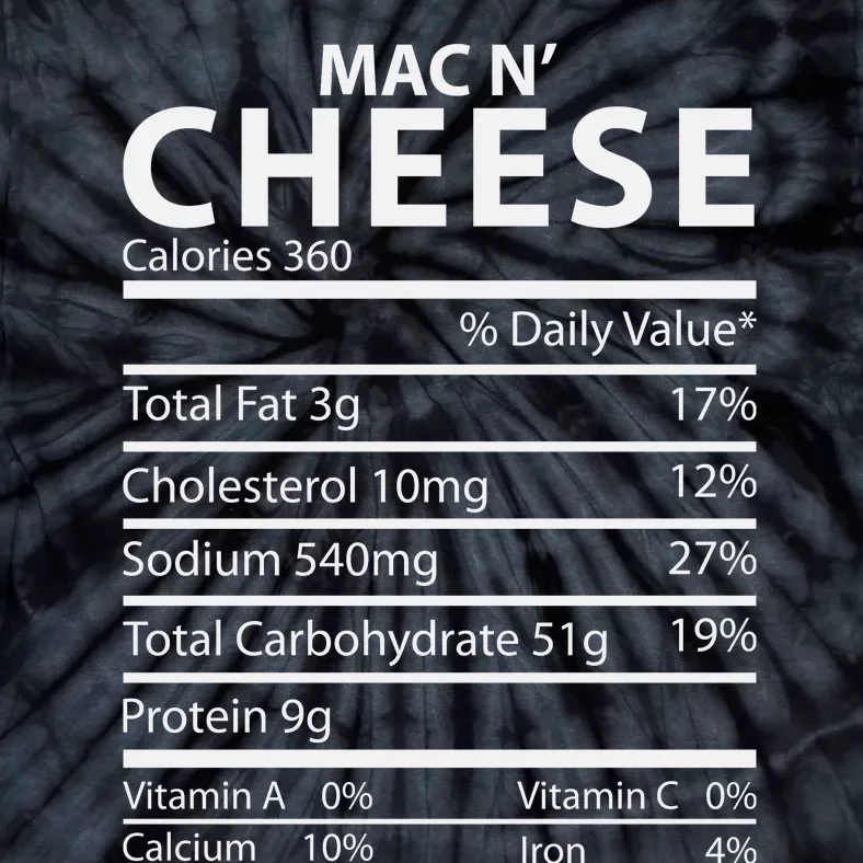 Mac N' Cheese Nutrition Facts Family Matching Tie-Dye T-Shirt