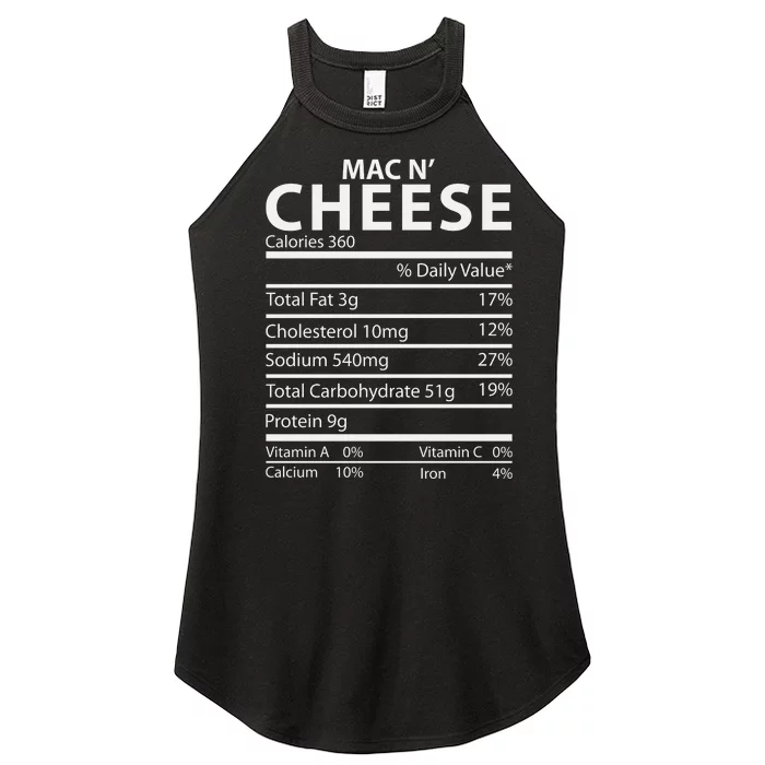 Mac N' Cheese Nutrition Facts Family Matching Women’s Perfect Tri Rocker Tank