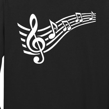 Music Notes Clef Long Sleeve Shirt