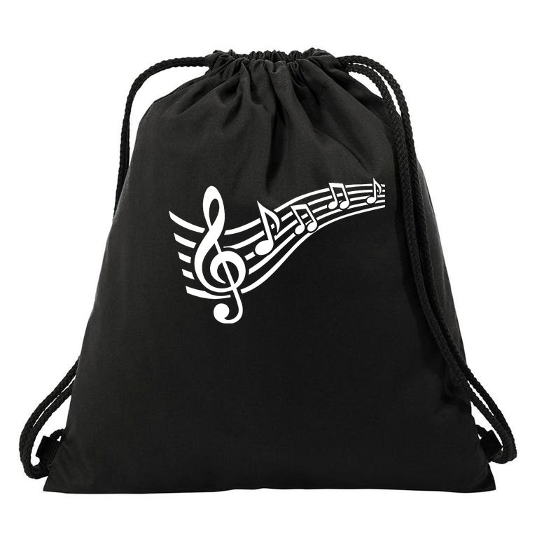 Music Notes Clef Drawstring Bag