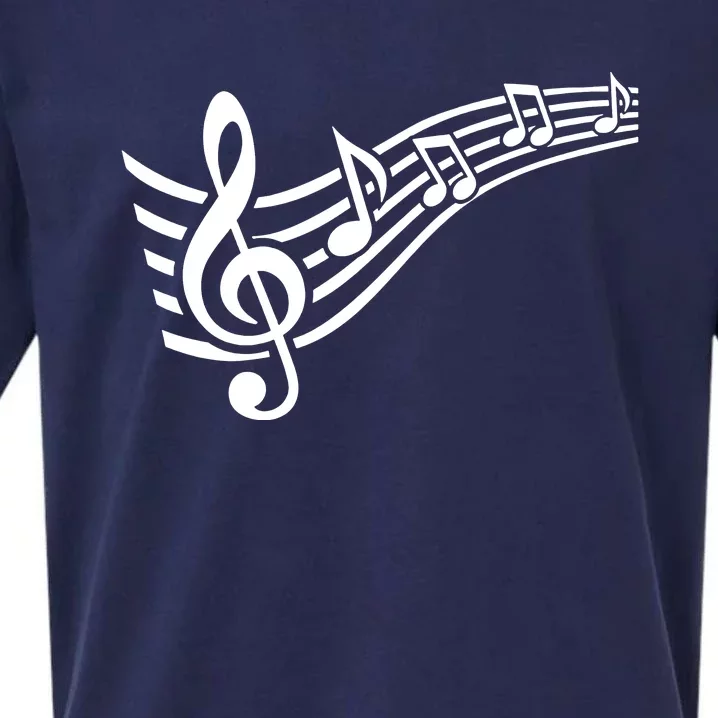 Music Notes Clef Sueded Cloud Jersey T-Shirt