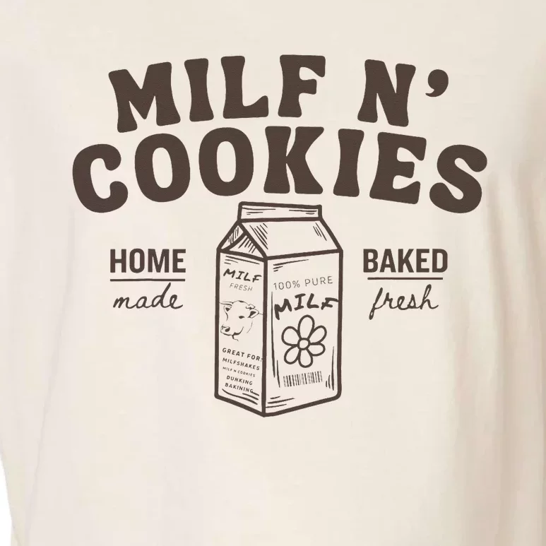 Milf N Cookies Stay At Home Milf Funny Milf Mom Mama Milf Garment-Dyed Women's Muscle Tee