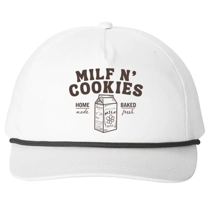 Milf N Cookies Stay At Home Milf Funny Milf Mom Mama Milf Snapback Five-Panel Rope Hat