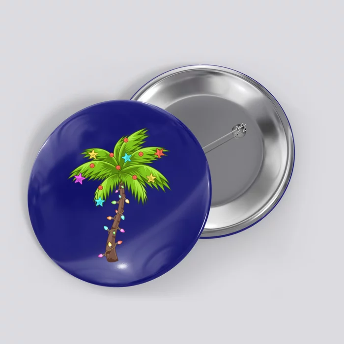 Merry Nautical Christmas Palm Tree Deck The Palms Design Gift Button