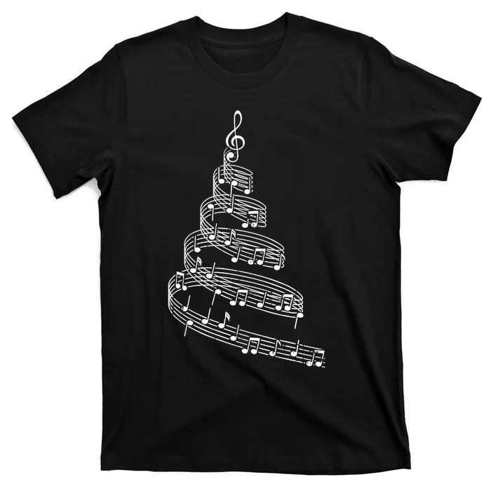 Music Note Christmas Tree Xmas Pajama Musician T-Shirt