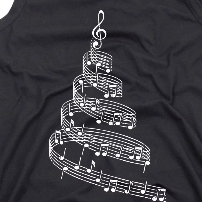 Music Note Christmas Tree Xmas Pajama Musician Tank Top