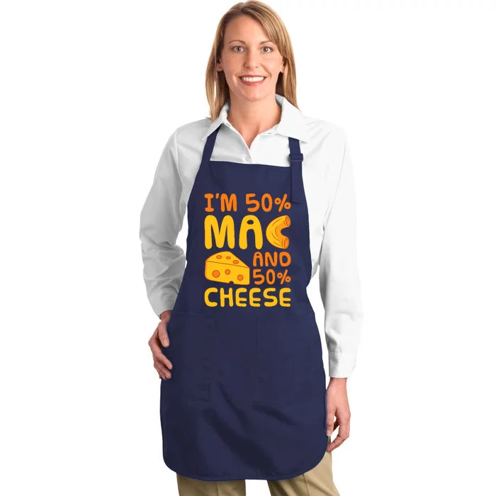 Mac N Cheese Pasta American Macaroni And Cheese Full-Length Apron With Pocket