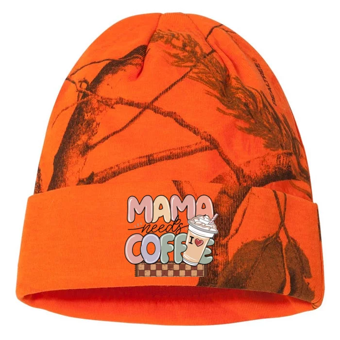 Mama Needs Coffee MotherS Day Graphic Kati - 12in Camo Beanie