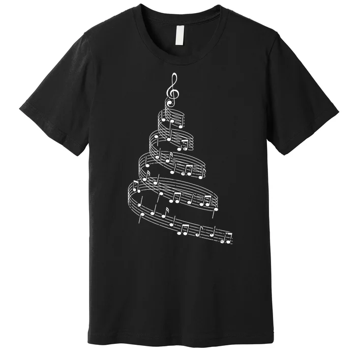 Music Note Christmas Tree Xmas Pajama Musician Premium T-Shirt