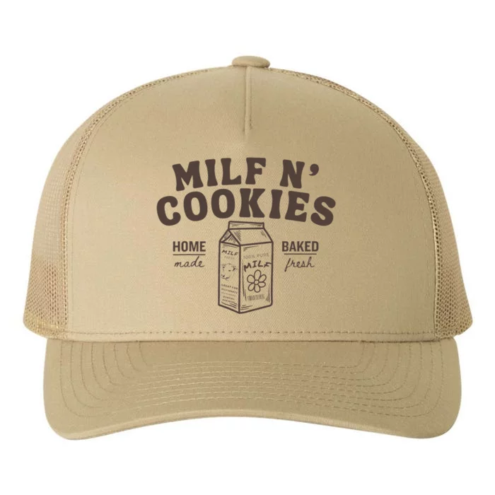 Milf N Cookies Stay At Home Milf Yupoong Adult 5-Panel Trucker Hat