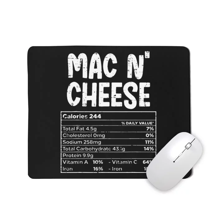 Mac N Cheese Nutrition Thanksgiving Matching Food Recipe Mousepad