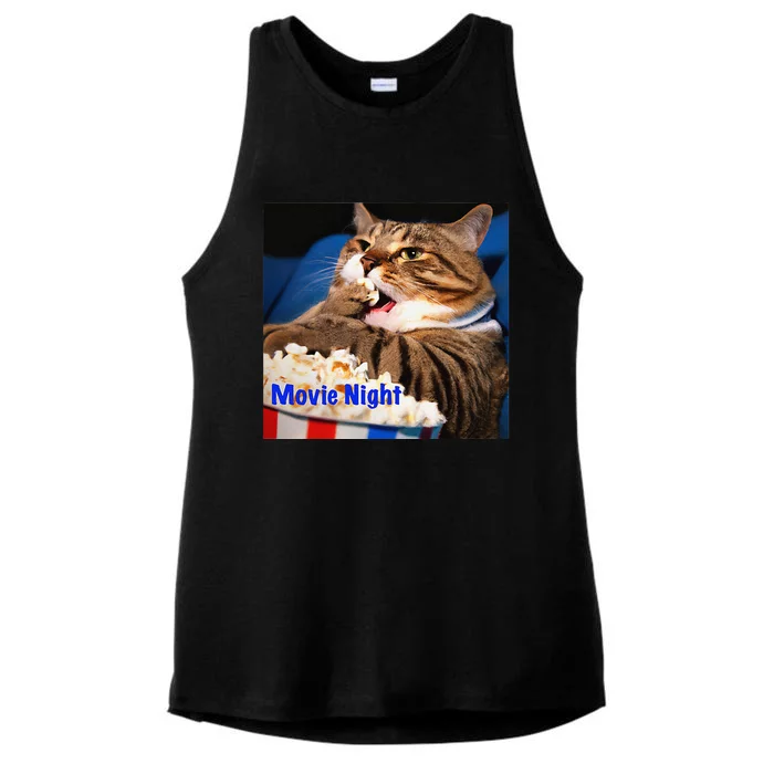 Movie Night Cat Ladies Tri-Blend Wicking Tank