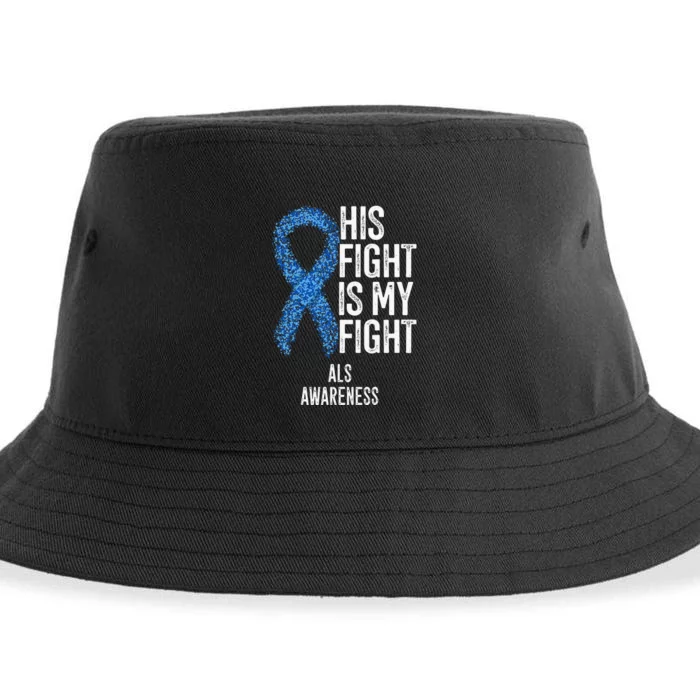 Motor Neurone Disease His Fight Is My Fight ALS Awareness Sustainable Bucket Hat