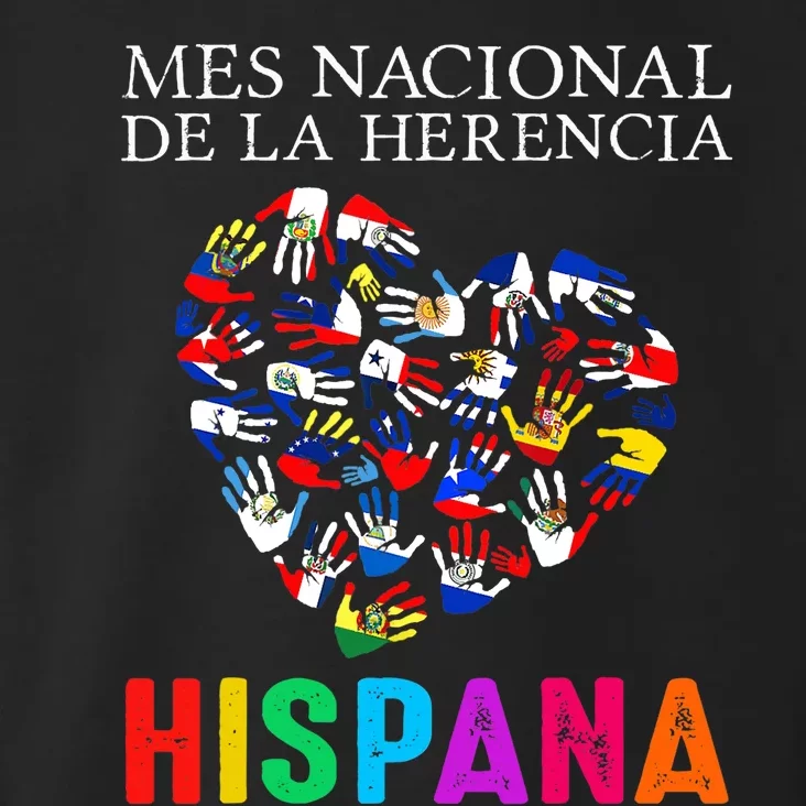 Mes Nacional De La Herencia Hispana Hands Countries Flags Toddler Hoodie