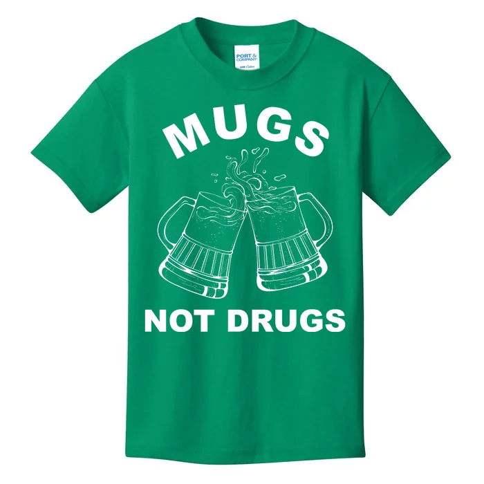 Mugs Not Drugs St Patrick's Day Funny Beer Kids T-Shirt