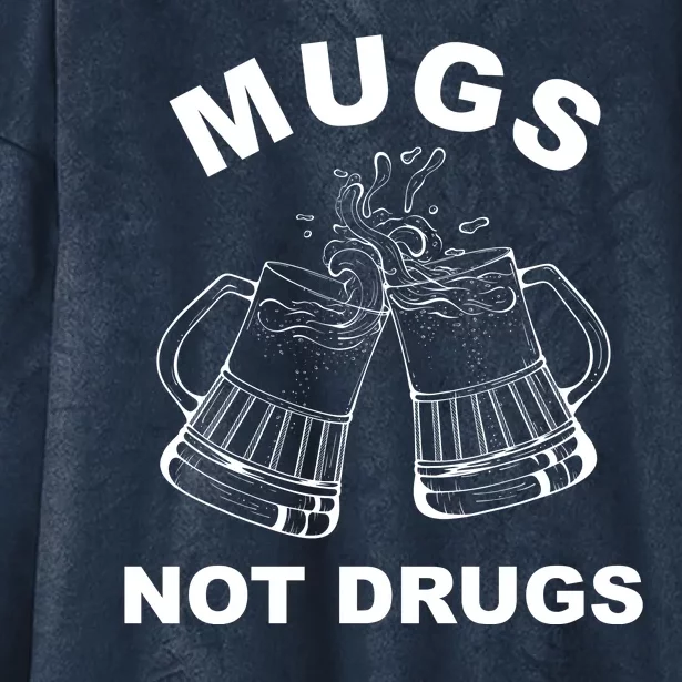 Mugs Not Drugs St Patrick's Day Funny Beer Hooded Wearable Blanket