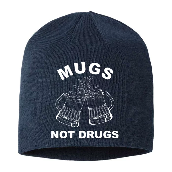 Mugs Not Drugs St Patrick's Day Funny Beer 8 1/2in Sustainable Knit Beanie