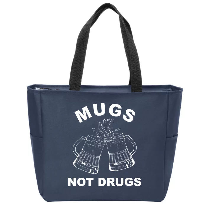 Mugs Not Drugs St Patrick's Day Funny Beer Zip Tote Bag