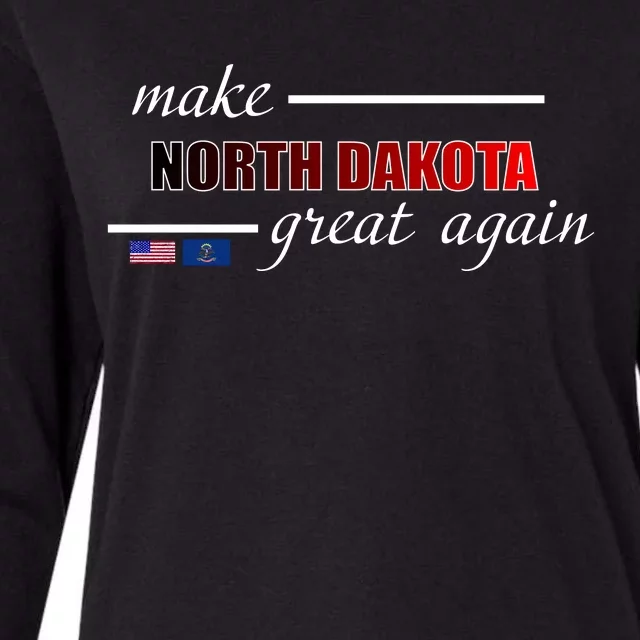 Make North Dakota Great Again Womens Cotton Relaxed Long Sleeve T-Shirt