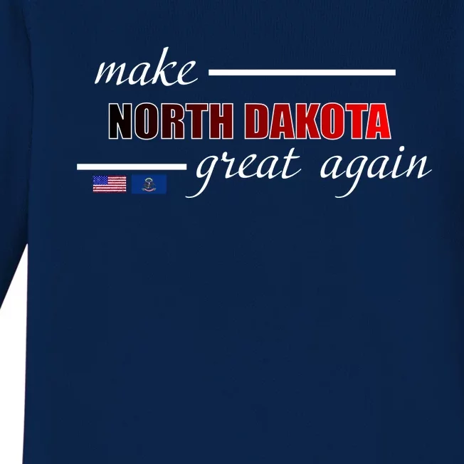 Make North Dakota Great Again Baby Long Sleeve Bodysuit