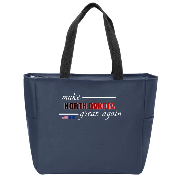 Make North Dakota Great Again Zip Tote Bag