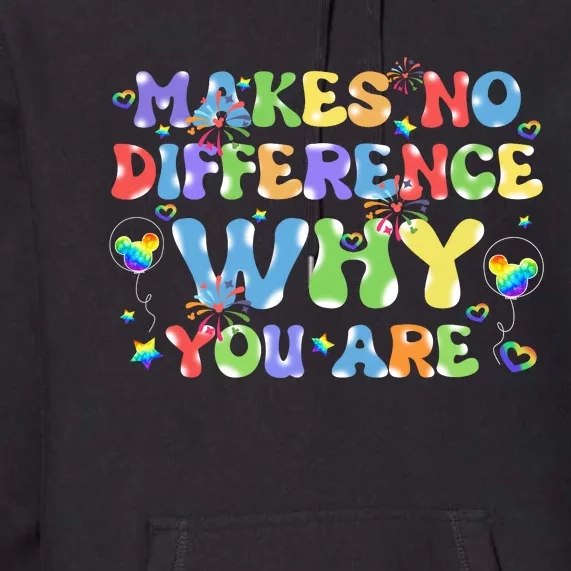 Makes No Different Who You Are Lgbt Pride Mickey Head Balloons Lgbt Pri Premium Hoodie