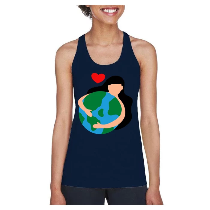 Mother Nature Earth Day Save Our Planet Women's Racerback Tank