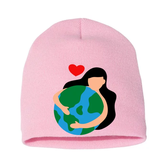 Mother Nature Earth Day Save Our Planet Short Acrylic Beanie