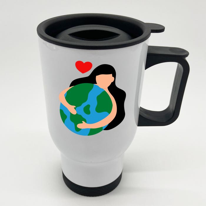 Mother Nature Earth Day Save Our Planet Front & Back Stainless Steel Travel Mug