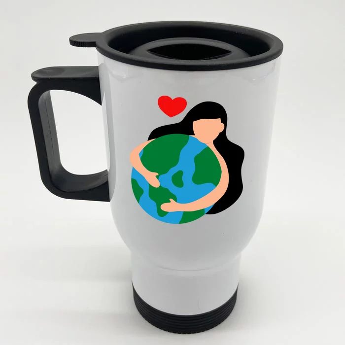 Mother Nature Earth Day Save Our Planet Front & Back Stainless Steel Travel Mug