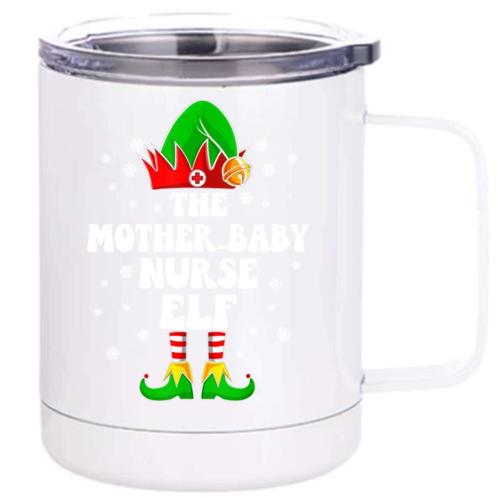 Mother Nurse Elf Nursing Christmas Costume Gift Front & Back 12oz Stainless Steel Tumbler Cup