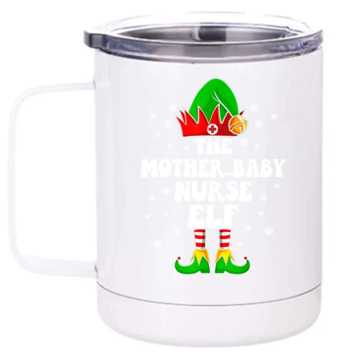 Mother Nurse Elf Nursing Christmas Costume Gift Front & Back 12oz Stainless Steel Tumbler Cup