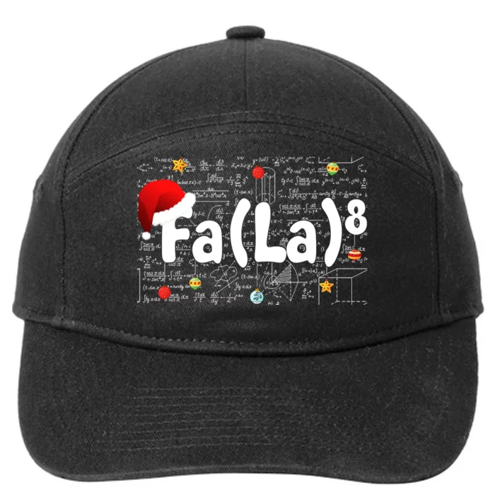 Musical Note Fa (La)8 Santa Hat Music Teacher Christmas 7-Panel Snapback Hat