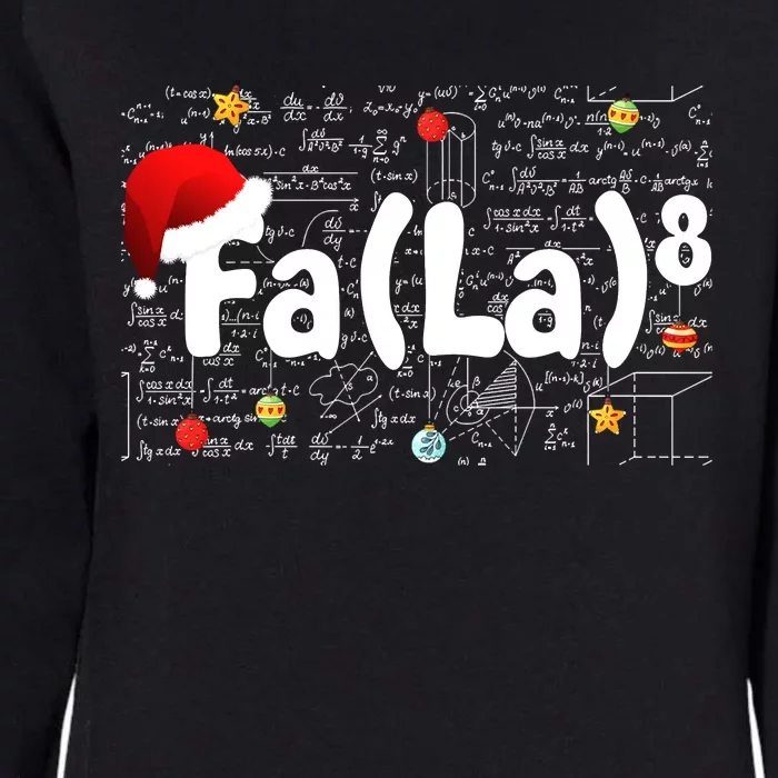 Musical Note Fa (La)8 Santa Hat Music Teacher Christmas Womens California Wash Sweatshirt