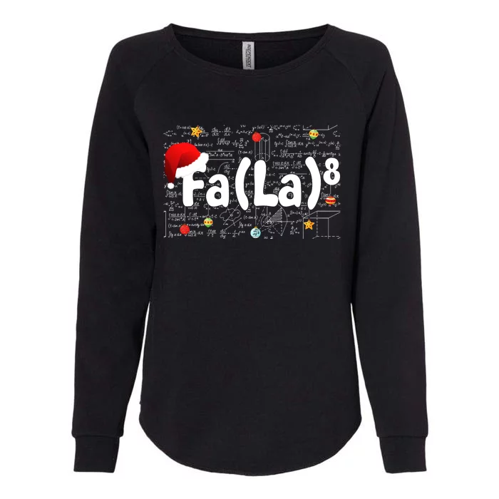 Musical Note Fa (La)8 Santa Hat Music Teacher Christmas Womens California Wash Sweatshirt